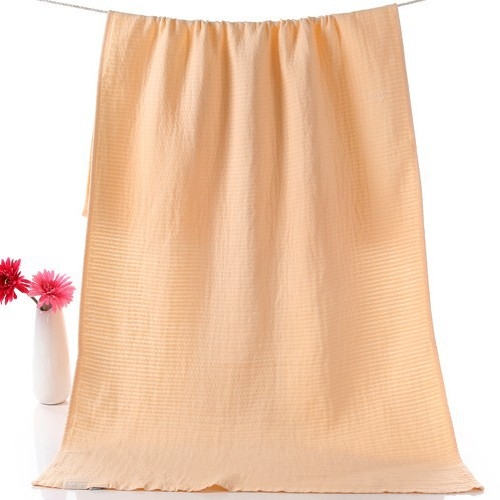 Vannas dvielis no tīras kokvilnas gāzes auduma, 32s diegi, svars 200–300 g, pielāgota apstrāde