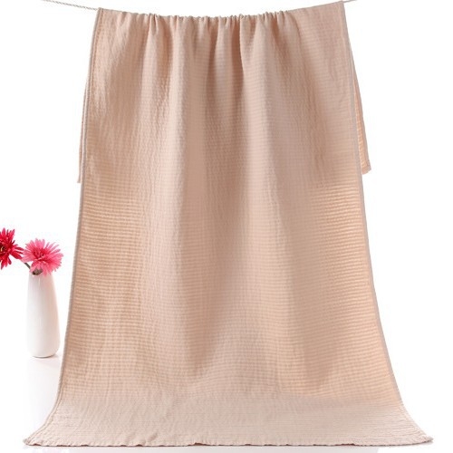 Vannas dvielis no tīras kokvilnas gāzes auduma, 32s diegi, svars 200–300 g, pielāgota apstrāde