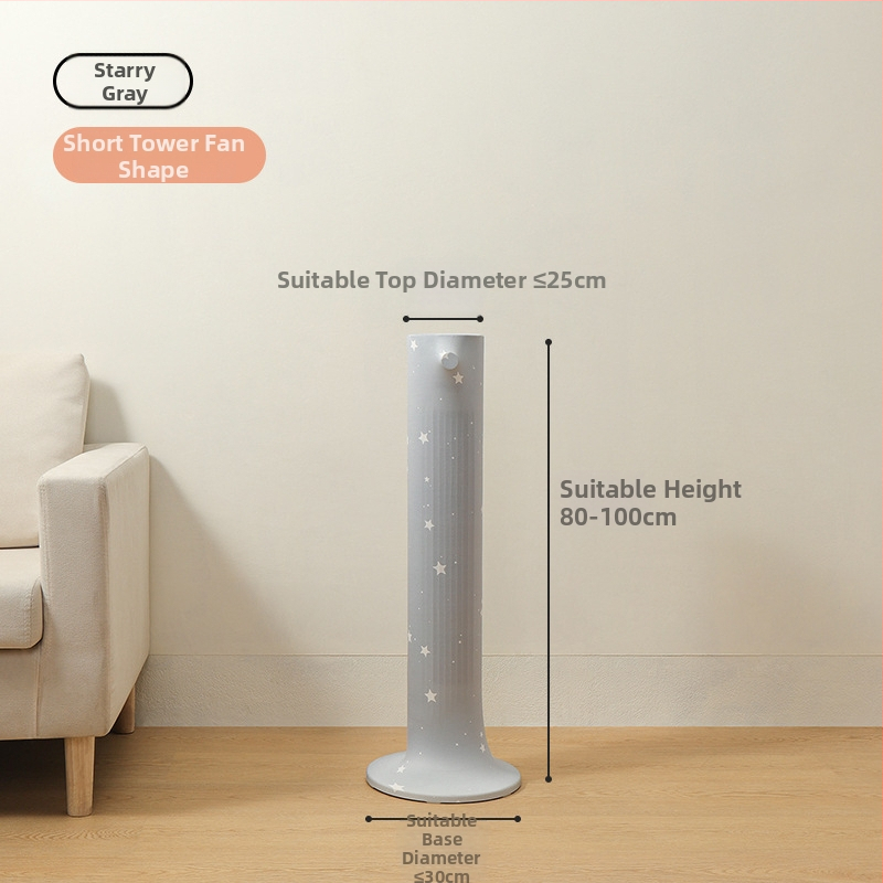 Univerzális porvédő borítás toronyventilátorhoz — rugalmas Milk Silk szövet, poliészter-pamut, porvédő hálós védő