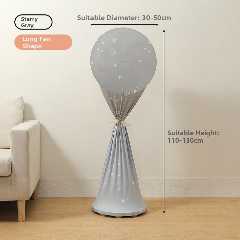 Univerzális porvédő borítás toronyventilátorhoz — rugalmas Milk Silk szövet, poliészter-pamut, porvédő hálós védő