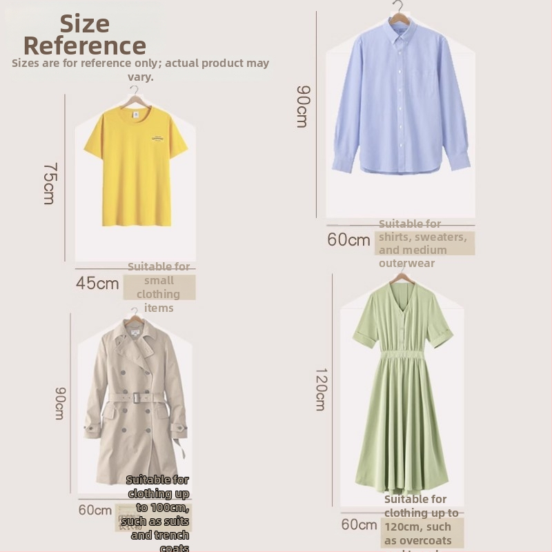 Caurspīdīgs plastmasas apģērbu uzglabāšanas maisiņš – putekļu un mitruma aizsardzība jaciņām, mēteļiem un vējjakiem