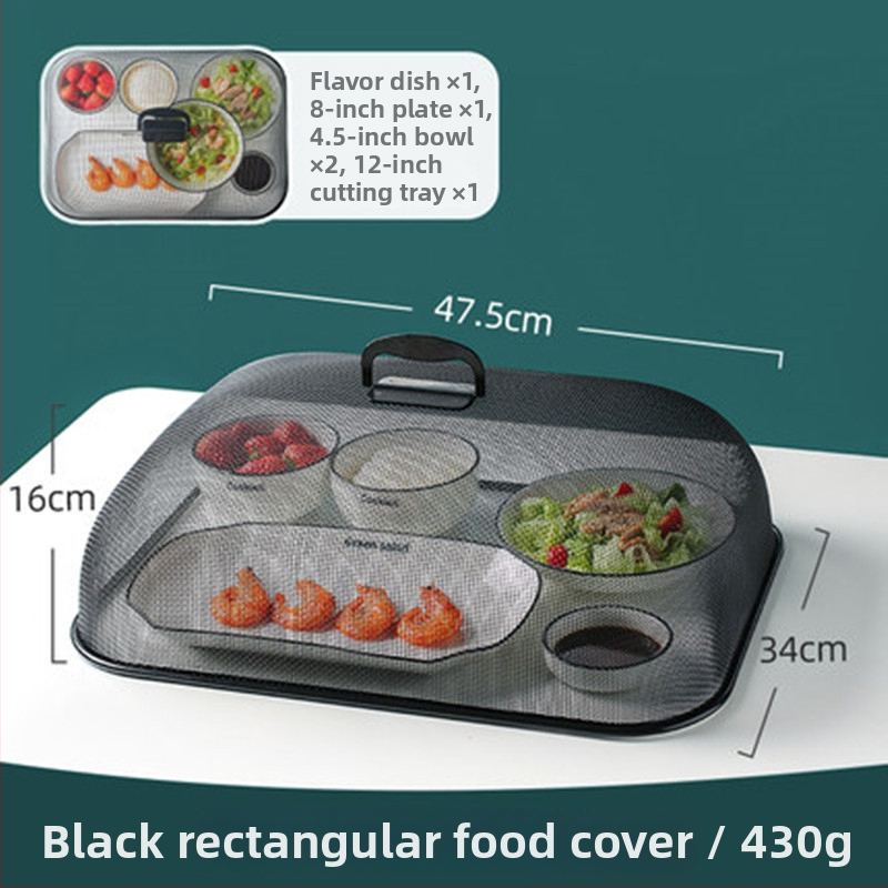 Nerūdijančio plieno maisto uždangalas – apsauga nuo uodų ir dulkių, kvadratinis ir apvalus dangtelis indams