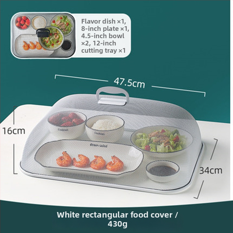 Nerūdijančio plieno maisto uždangalas – apsauga nuo uodų ir dulkių, kvadratinis ir apvalus dangtelis indams