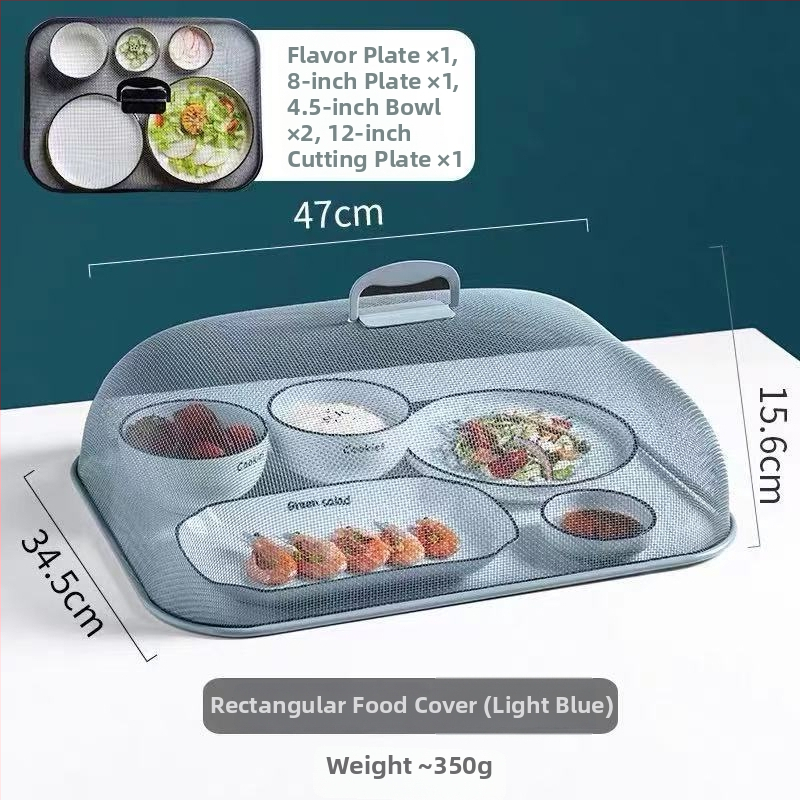 Nerūdijančio plieno maisto uždangalas – apsauga nuo uodų ir dulkių, kvadratinis ir apvalus dangtelis indams