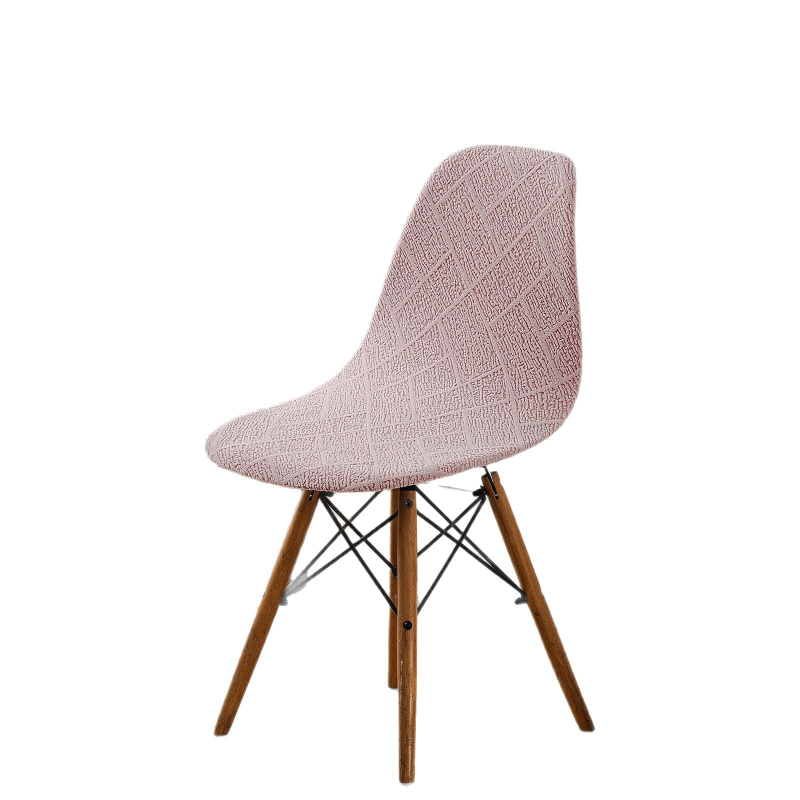Debeli žakardni navlaka za stolicu u obliku školjke, Eames stil, kućna uporaba, geometrijski uzorak, nordijski stil, protuklizna, otporna na habanje