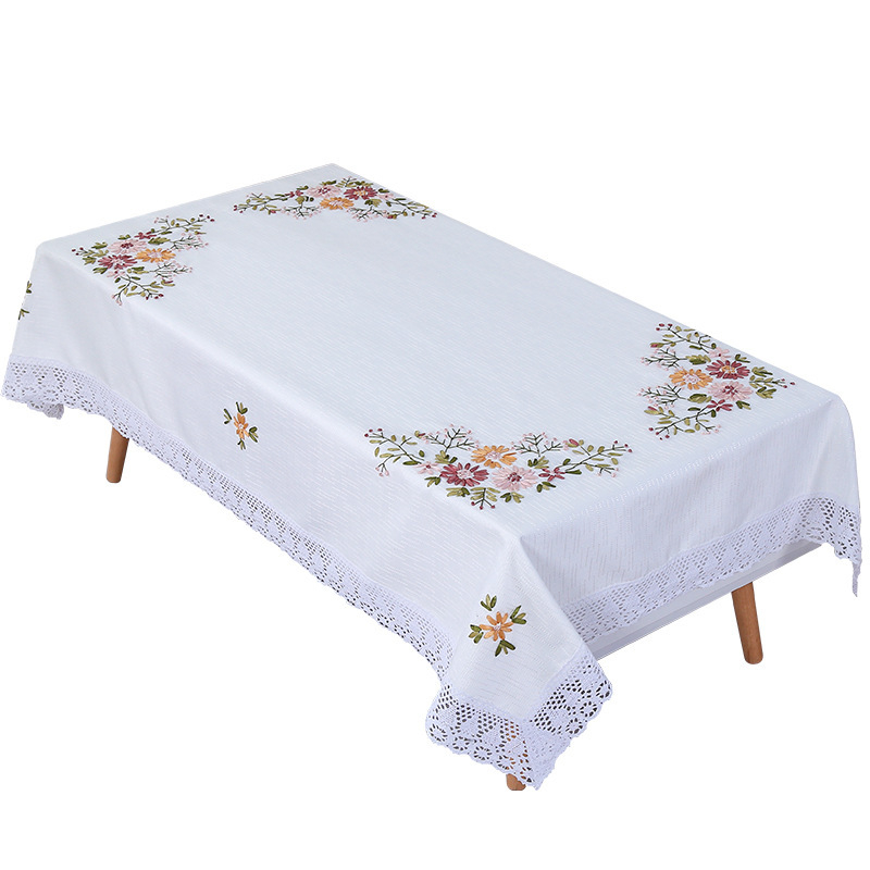 Taisnstūrveida poliester galda klājs ar augu motīvu modernā minimālisma stilā