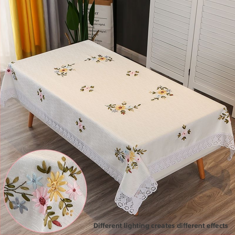 Taisnstūrveida poliester galda klājs ar augu motīvu modernā minimālisma stilā