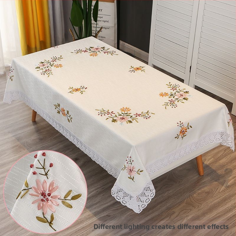 Taisnstūrveida poliester galda klājs ar augu motīvu modernā minimālisma stilā