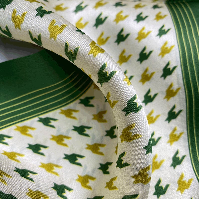 Šal od Mulberry svile s trakicom - kineski stil, umjetničko retro - glatko tkanje, tisak