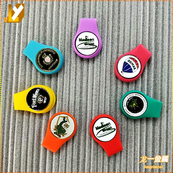 Golf silikona cepures klips ar magnētisko bumbu marķieri, Longyi zīmols, ar drukātu logotipu