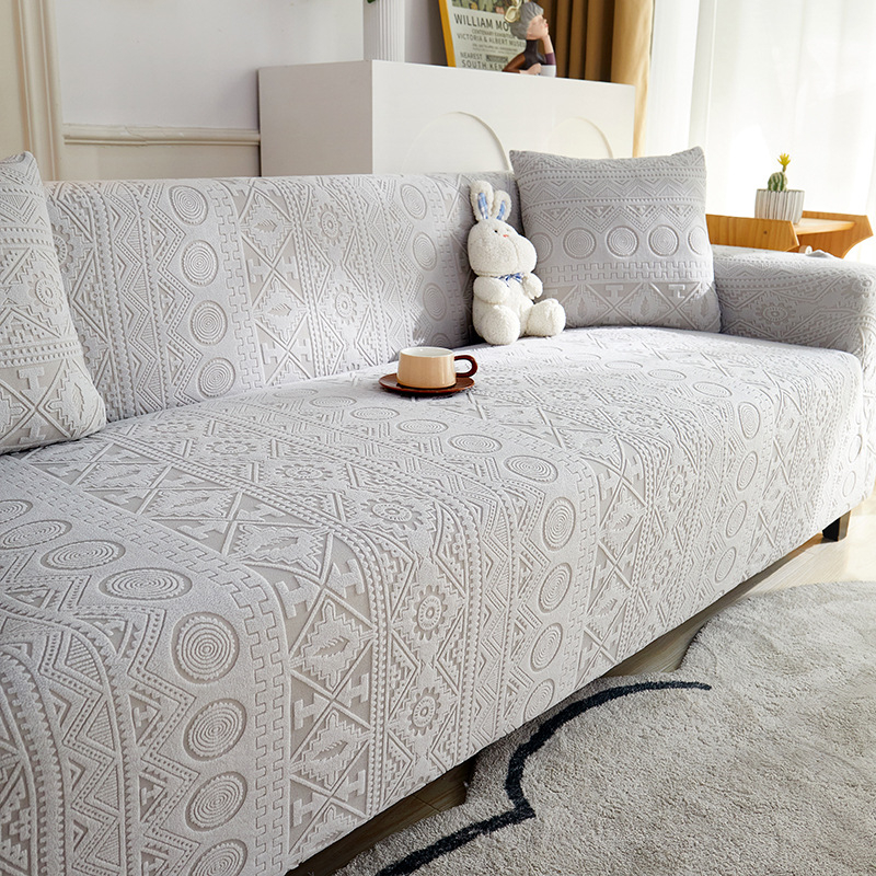 Jacquard velúr kanapévédő, univerzális illeszkedés, bohem stílus, bohémi mintázat