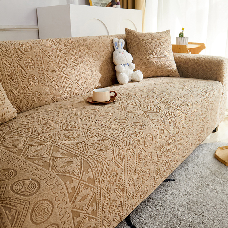 Jacquard velúr kanapévédő, univerzális illeszkedés, bohem stílus, bohémi mintázat