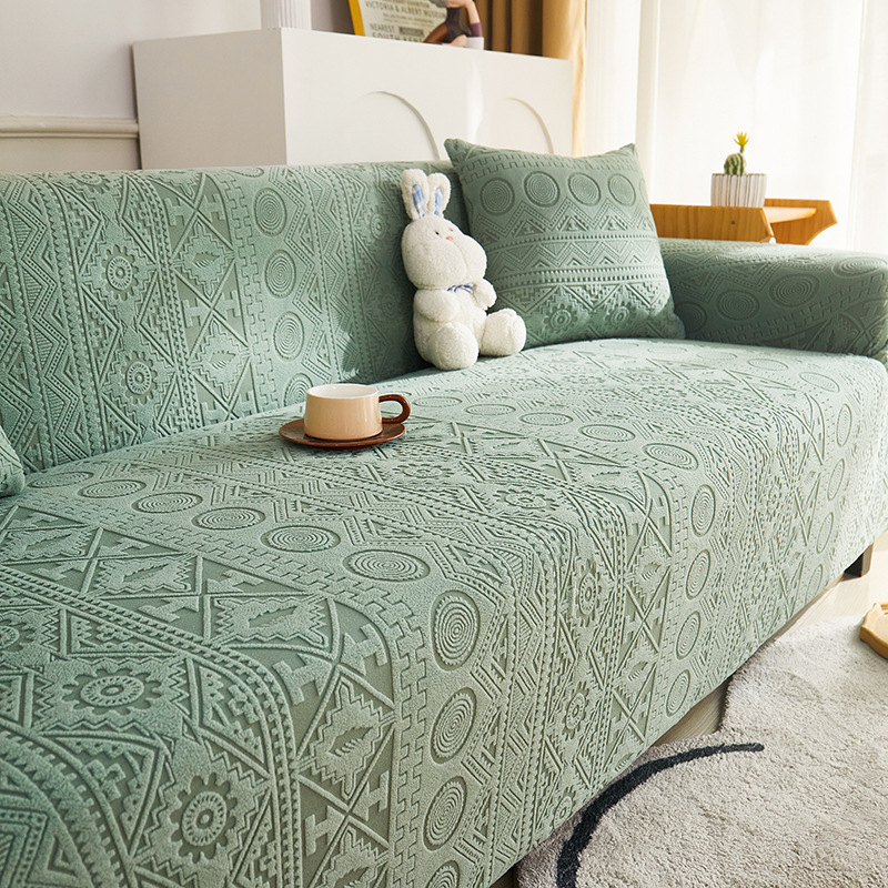 Jacquard velúr kanapévédő, univerzális illeszkedés, bohem stílus, bohémi mintázat