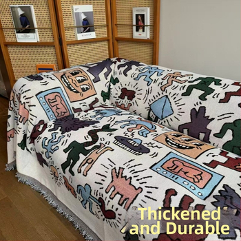 Youzhuo pamut kanapévédő háromüléseshez, absztrakt minta, modern minimalist stílus