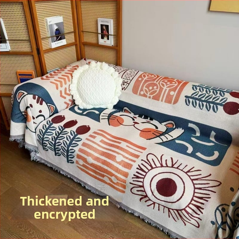 Youzhuo pamut kanapévédő háromüléseshez, absztrakt minta, modern minimalist stílus