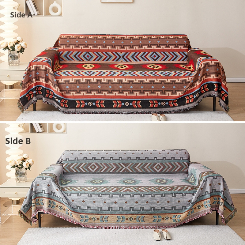 Youzhuo pamut kanapévédő háromüléseshez, absztrakt minta, modern minimalist stílus