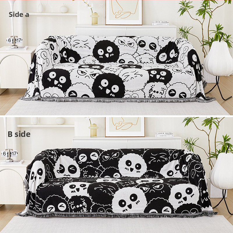 Youzhuo pamut kanapévédő háromüléseshez, absztrakt minta, modern minimalist stílus