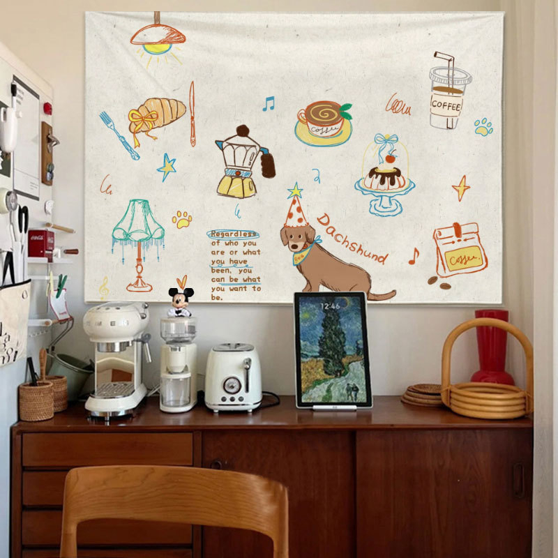 Plišani goblen za spavaću sobu, pravokutni, digitalni termalni transfer, glavni materijal poliester 91-100%