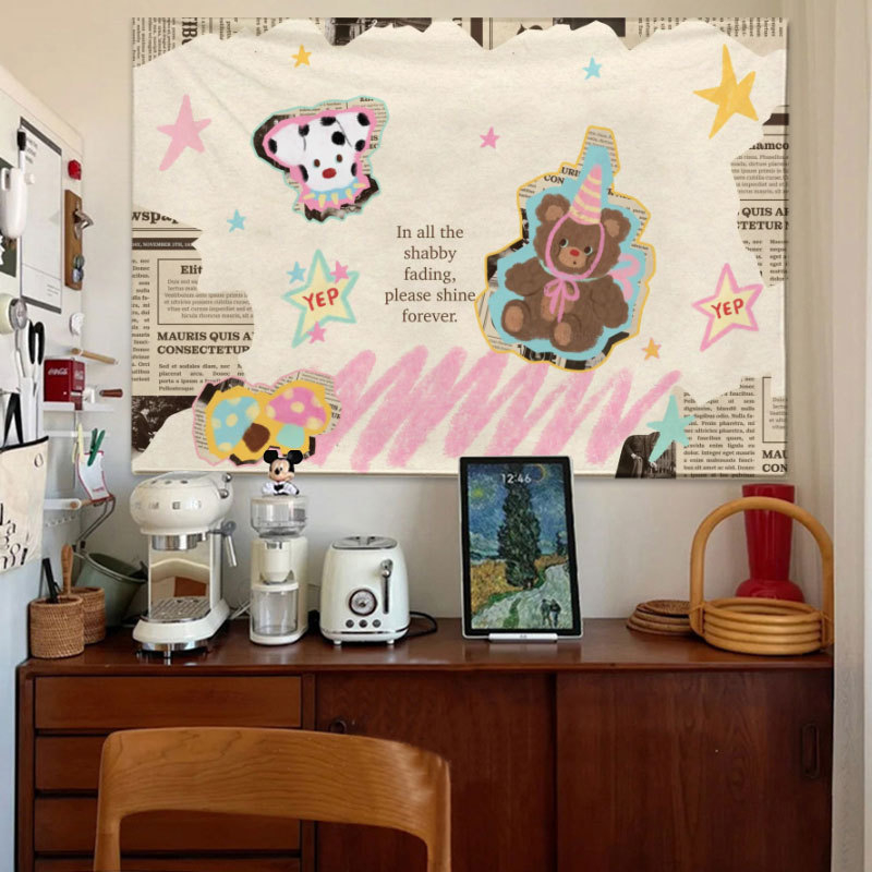 Plišani goblen za spavaću sobu, pravokutni, digitalni termalni transfer, glavni materijal poliester 91-100%