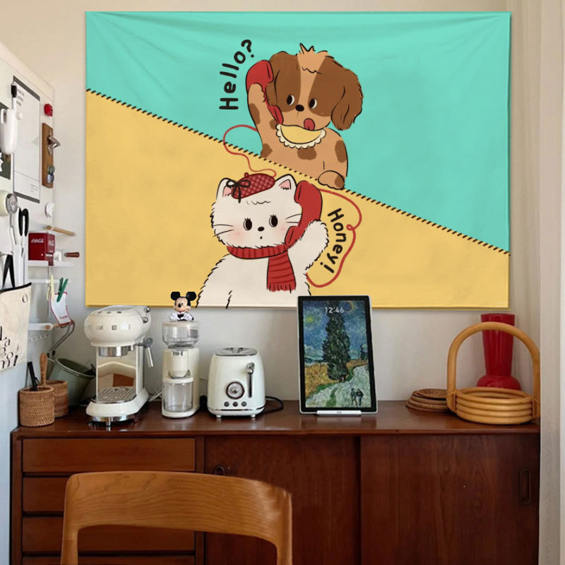 Plišani goblen za spavaću sobu, pravokutni, digitalni termalni transfer, glavni materijal poliester 91-100%