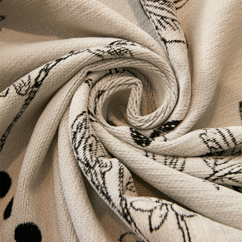 Chenille kanapéfedő - háromüléses, kétoldalas, virágos minta, sokoldalú