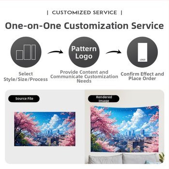 Prisitaikantis poliesterio gobelenas sienai – stačiakampis sieninis kilimas su skaitmenine termotransferinės spauda peizažo raštu, svetainei ir miegamajam