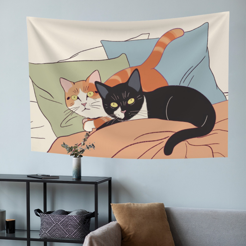 Prisitaikantis poliesterio gobelenas sienai – stačiakampis sieninis kilimas su skaitmenine termotransferinės spauda peizažo raštu, svetainei ir miegamajam