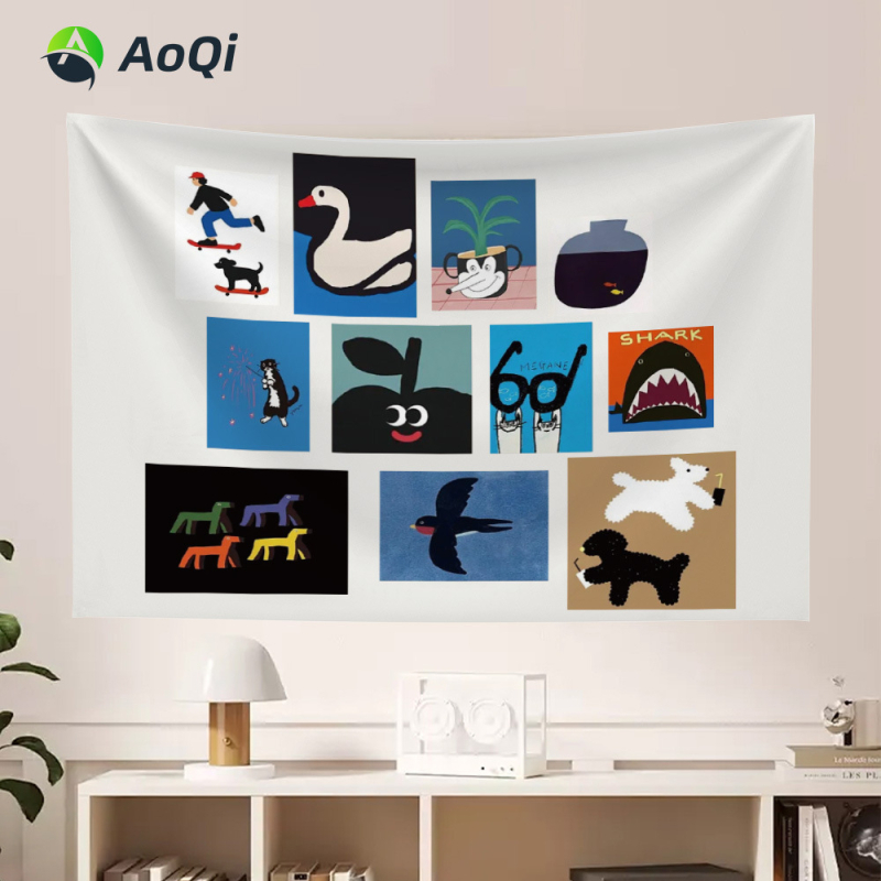 Prisitaikantis poliesterio gobelenas sienai – stačiakampis sieninis kilimas su skaitmenine termotransferinės spauda peizažo raštu, svetainei ir miegamajam