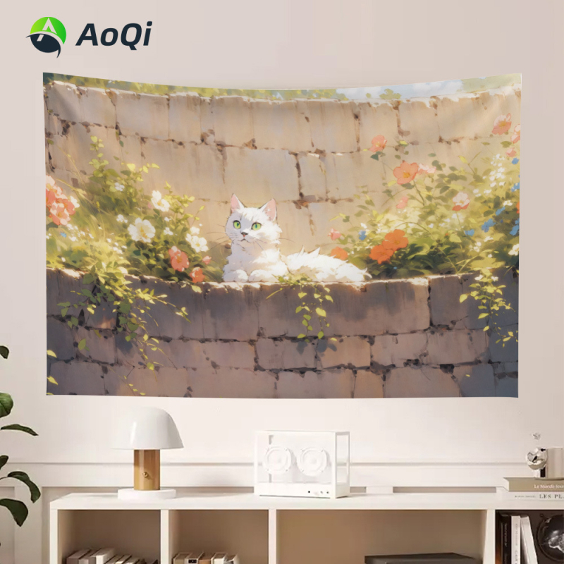 Prisitaikantis poliesterio gobelenas sienai – stačiakampis sieninis kilimas su skaitmenine termotransferinės spauda peizažo raštu, svetainei ir miegamajam