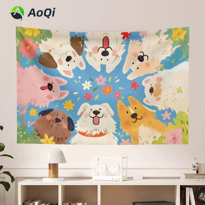 Prisitaikantis poliesterio gobelenas sienai – stačiakampis sieninis kilimas su skaitmenine termotransferinės spauda peizažo raštu, svetainei ir miegamajam