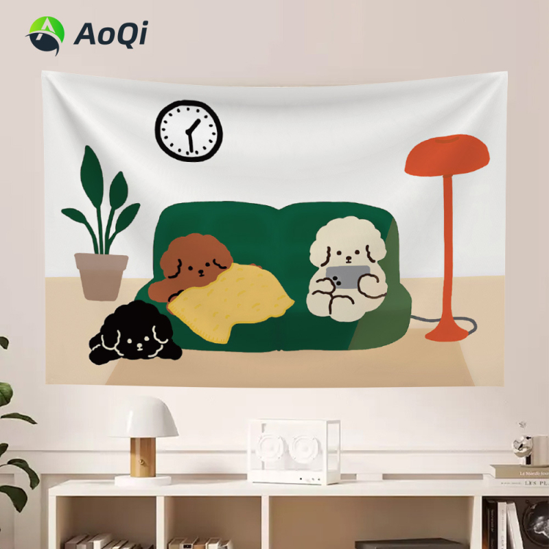 Prisitaikantis poliesterio gobelenas sienai – stačiakampis sieninis kilimas su skaitmenine termotransferinės spauda peizažo raštu, svetainei ir miegamajam