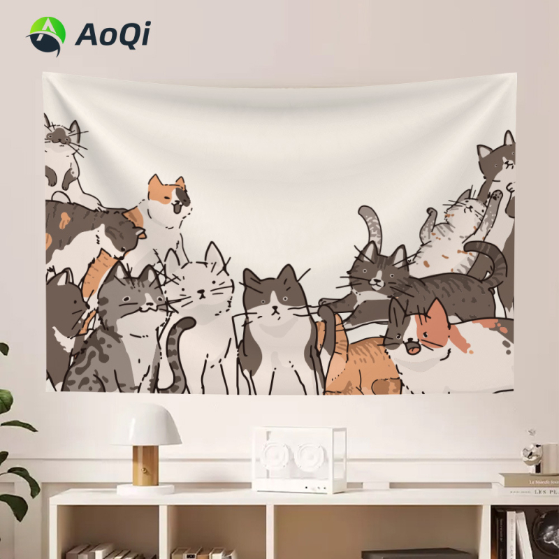 Prisitaikantis poliesterio gobelenas sienai – stačiakampis sieninis kilimas su skaitmenine termotransferinės spauda peizažo raštu, svetainei ir miegamajam