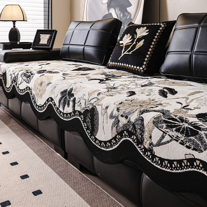 Kanapé párna, doilyszerű alak, chenille anyag, virágos mintázat, moduláris kanapéval kompatibilis, letisztult stílus