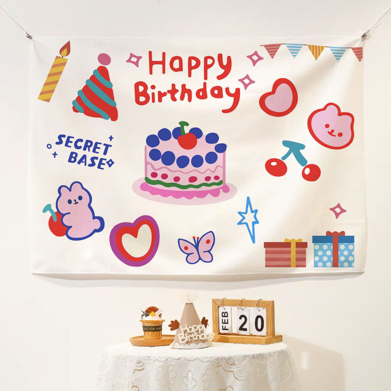 Seinų gobelenas – Cartoon/Anime motyvas, audinys: trumpas plišas (81–90% poliesterio), procesas: skaitmeninis šilumos perdavimas, forma: stačiakampis