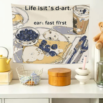 Sieninis gobelenas - duonos kepimo tema, plišinis audinys, pagrindinis audinio turinys: 91-100% poliesteris, skaitmeninis termotransferis, forma: stačiakampė, raštas: figura