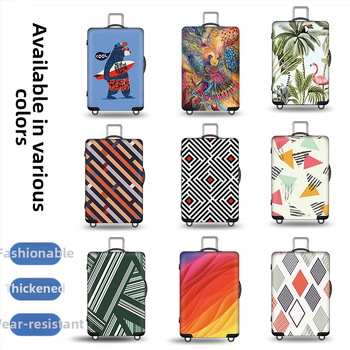 Rain Village калъф за багаж, геометричен принт, унисекс, памучен плат, подплата от еластичен памук, устойчив на износване (20–35 л, памук, устойчив на износване)