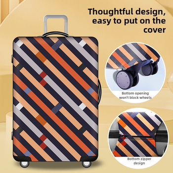 Rain Village калъф за багаж, геометричен принт, унисекс, памучен плат, подплата от еластичен памук, устойчив на износване (20–35 л, памук, устойчив на износване)