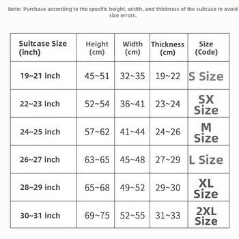 Rain Village калъф за багаж, геометричен принт, унисекс, памучен плат, подплата от еластичен памук, устойчив на износване (20–35 л, памук, устойчив на износване)