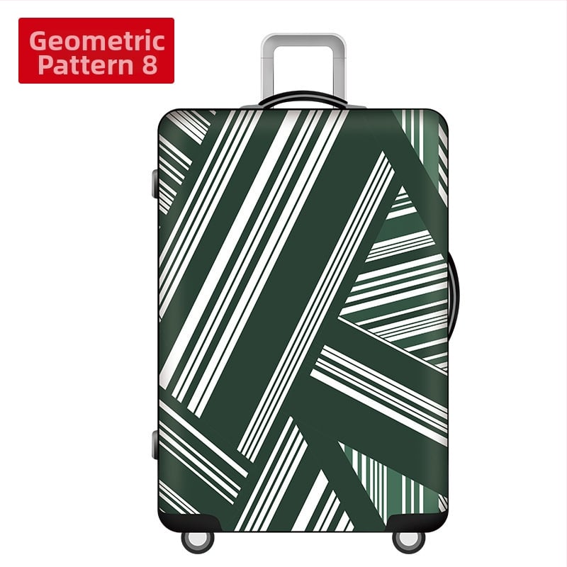 Rain Village калъф за багаж, геометричен принт, унисекс, памучен плат, подплата от еластичен памук, устойчив на износване (20–35 л, памук, устойчив на износване)