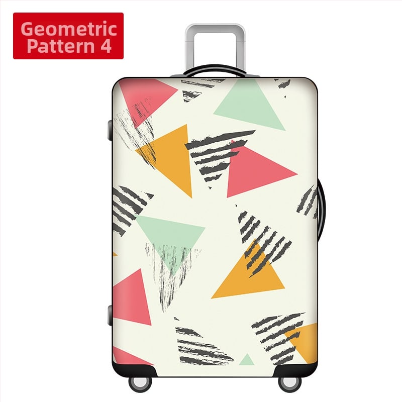 Rain Village калъф за багаж, геометричен принт, унисекс, памучен плат, подплата от еластичен памук, устойчив на износване (20–35 л, памук, устойчив на износване)