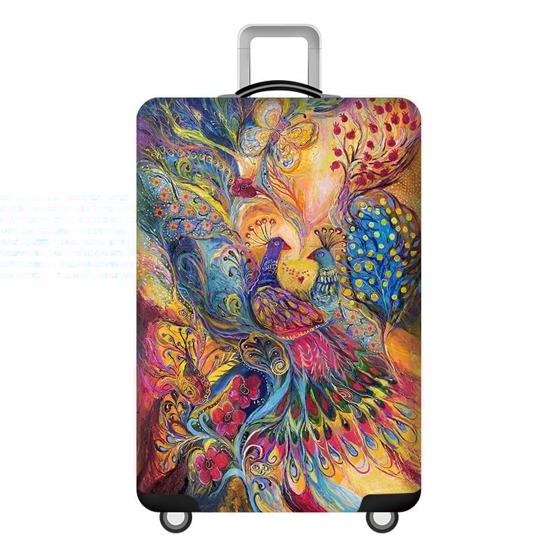 Rain Village калъф за багаж, геометричен принт, унисекс, памучен плат, подплата от еластичен памук, устойчив на износване (20–35 л, памук, устойчив на износване)