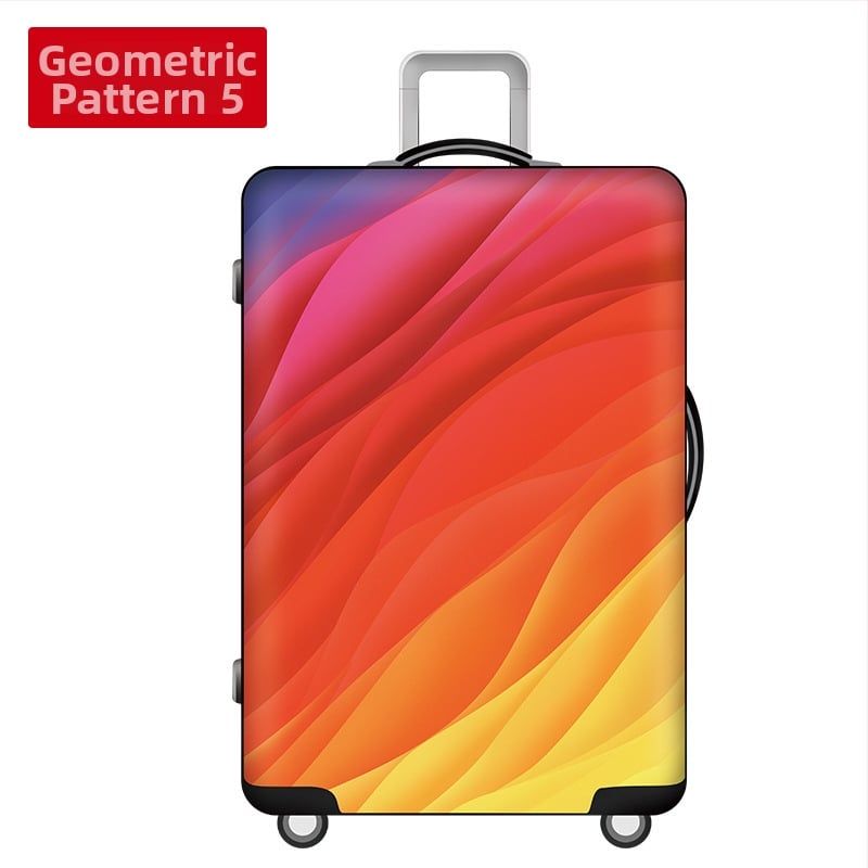 Rain Village калъф за багаж, геометричен принт, унисекс, памучен плат, подплата от еластичен памук, устойчив на износване (20–35 л, памук, устойчив на износване)