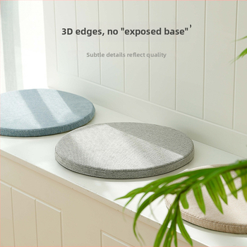 Memóriahabos kör alakú ülőpárna, pásztorális stílus, cipzár nélkül, kanapéra