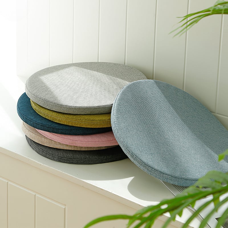 Memóriahabos kör alakú ülőpárna, pásztorális stílus, cipzár nélkül, kanapéra