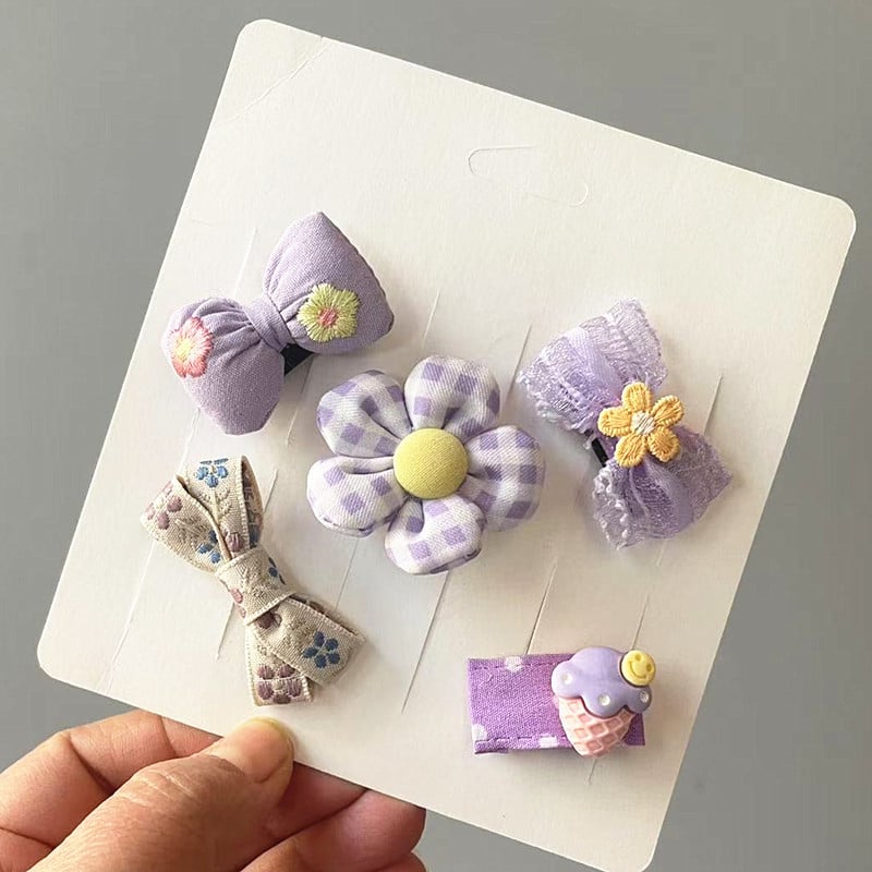 Bērnu matu sprādze ar mašīnas formu, rokdarbs ar ametista kristālu