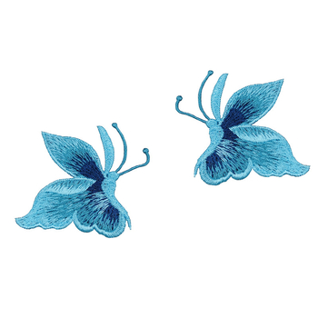 Siuvama drugelio applikacija drabužiams, rankinis siuvimas, medžiaga rayon, prekės ženklas Han Noble