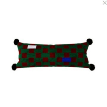 Garš spilvens viduslaiku stilā mājai — ģeometrisks kvadrāta raksts, holandiešu samts pārvalks, noņemams un mazgājams pārvalks, PP kokvilnas pildījums, piemērots guļamistabai pie gultas un birojā