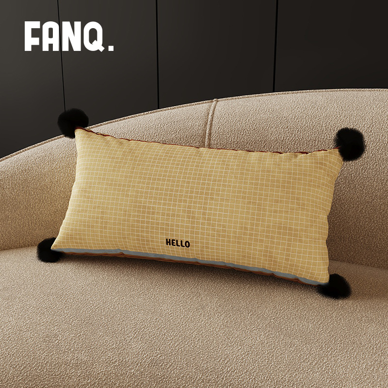 Garš spilvens viduslaiku stilā mājai — ģeometrisks kvadrāta raksts, holandiešu samts pārvalks, noņemams un mazgājams pārvalks, PP kokvilnas pildījums, piemērots guļamistabai pie gultas un birojā