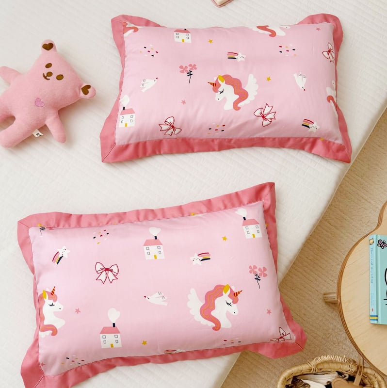 Bērnu spilvendrāna no 100% kokvilnas, 60s audums, twill/satine audums, reaktīvā krāsošana