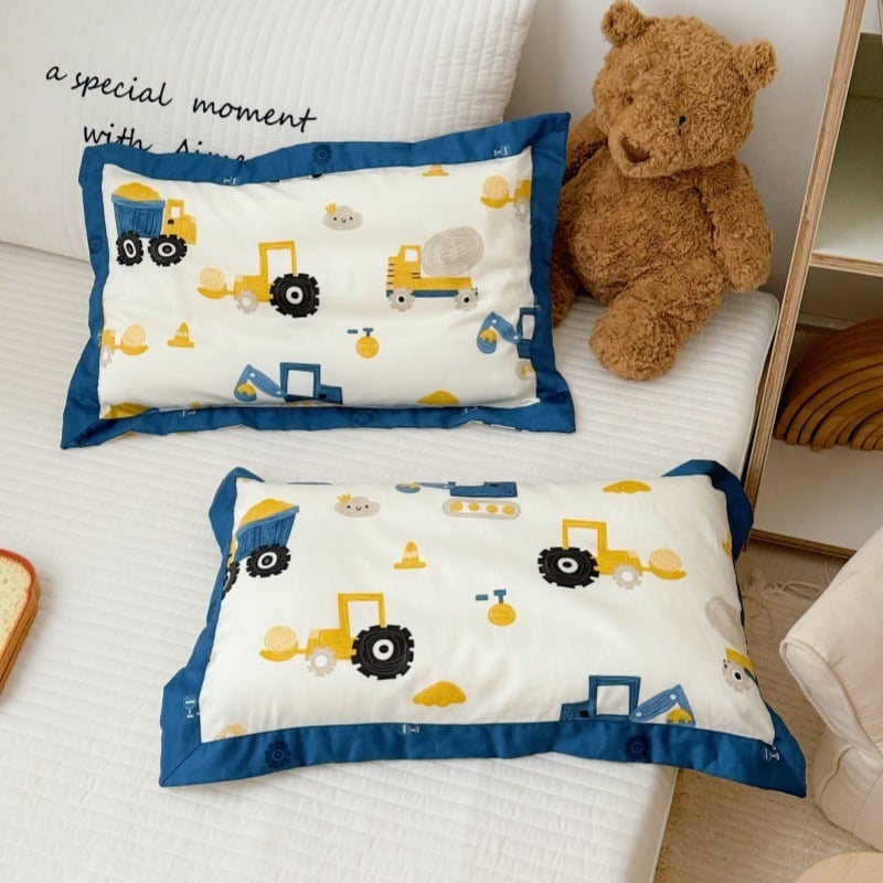 Bērnu spilvendrāna no 100% kokvilnas, 60s audums, twill/satine audums, reaktīvā krāsošana